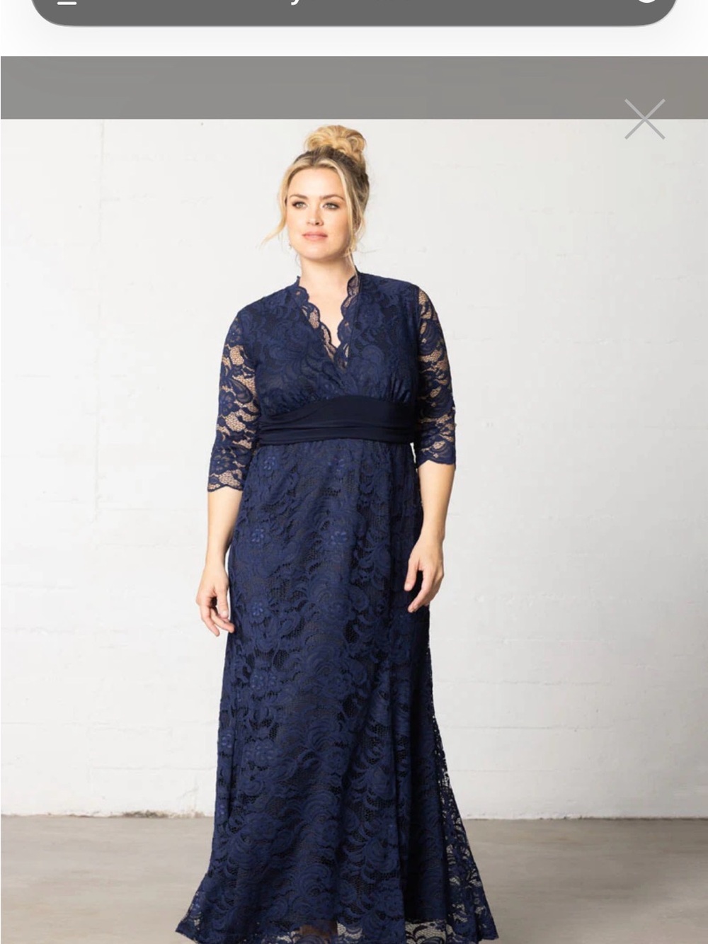 Kiyonna Screen Siren Lace Evening Gown Dress